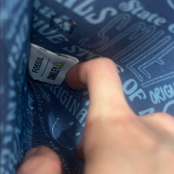 Fossil Tan Smiley Face Crossbody Bag - Picture 3 of 6